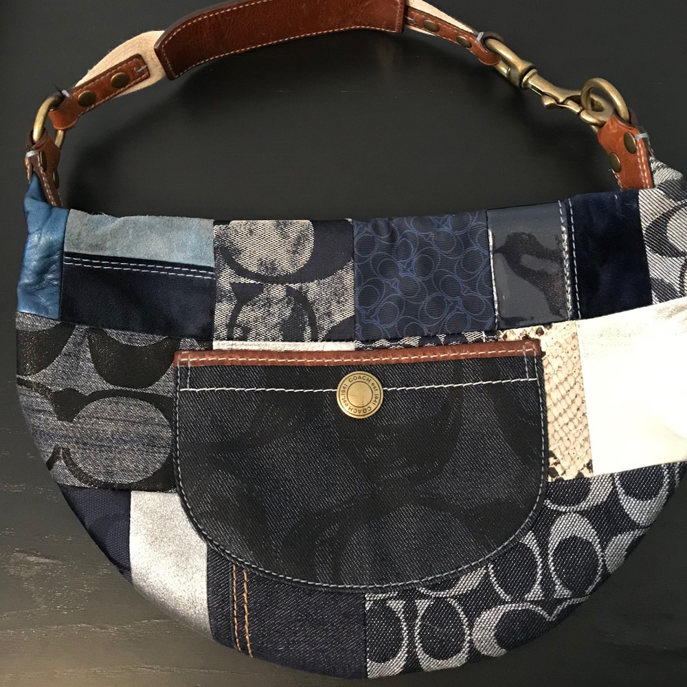 Coach Denim Patchwork Handbag